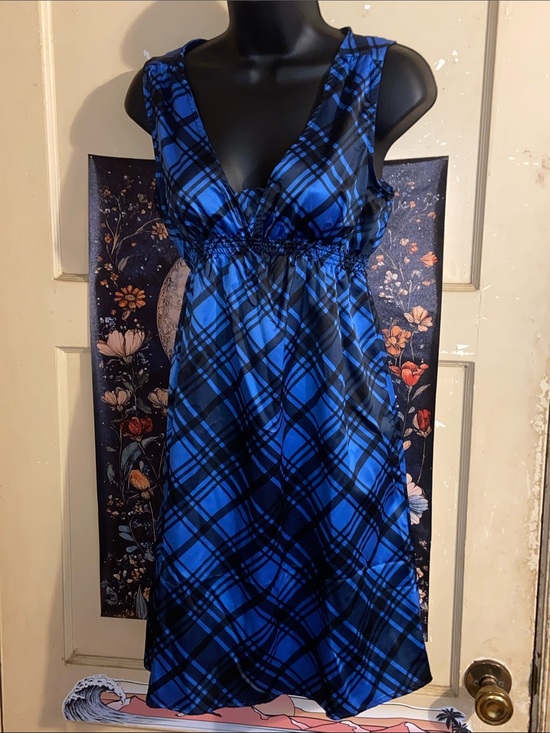 dELiA*s Dresses & Skirts - DELIAS BLUE & BLACK PLAID DRESS Mini Sleeveless Summer